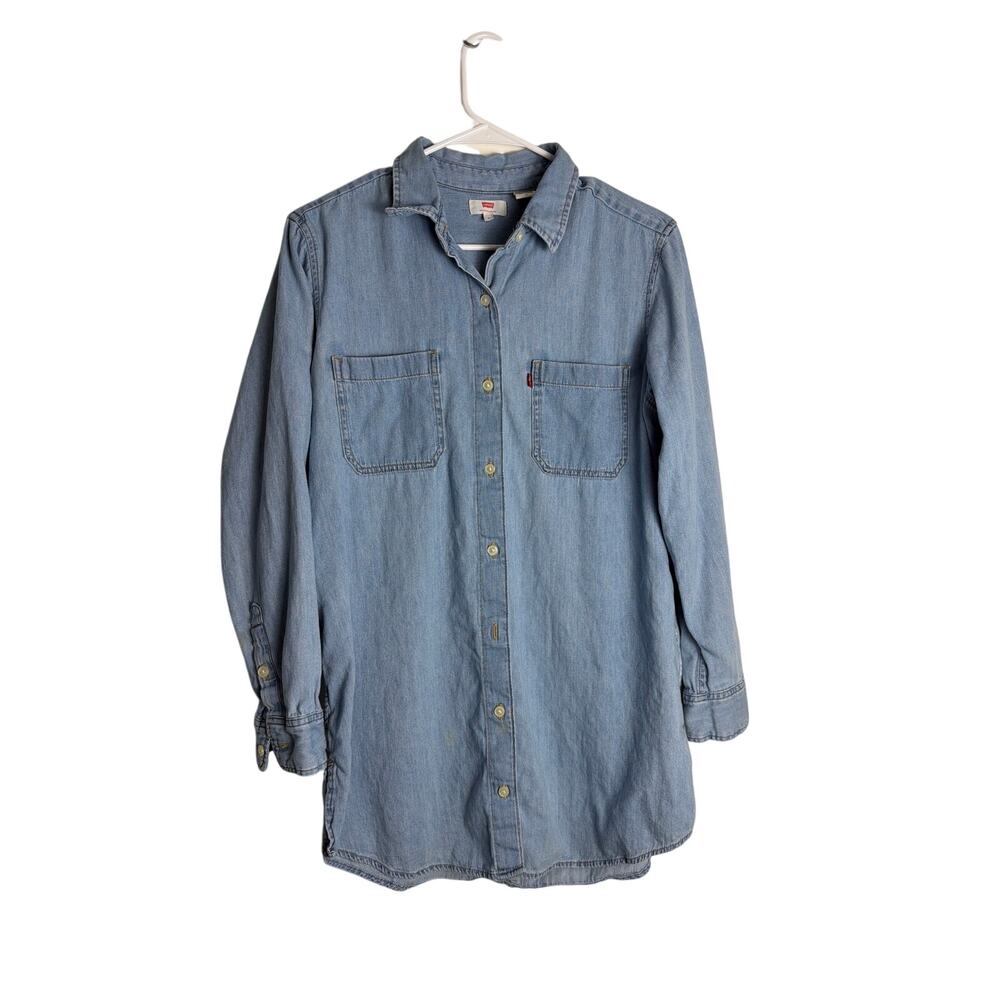 Levi's Men's XL Blue Denim Long Sleeve Button Down Shirt